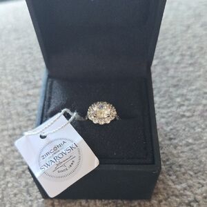 Swarovski Silver Ring with Sparkling Zirconia